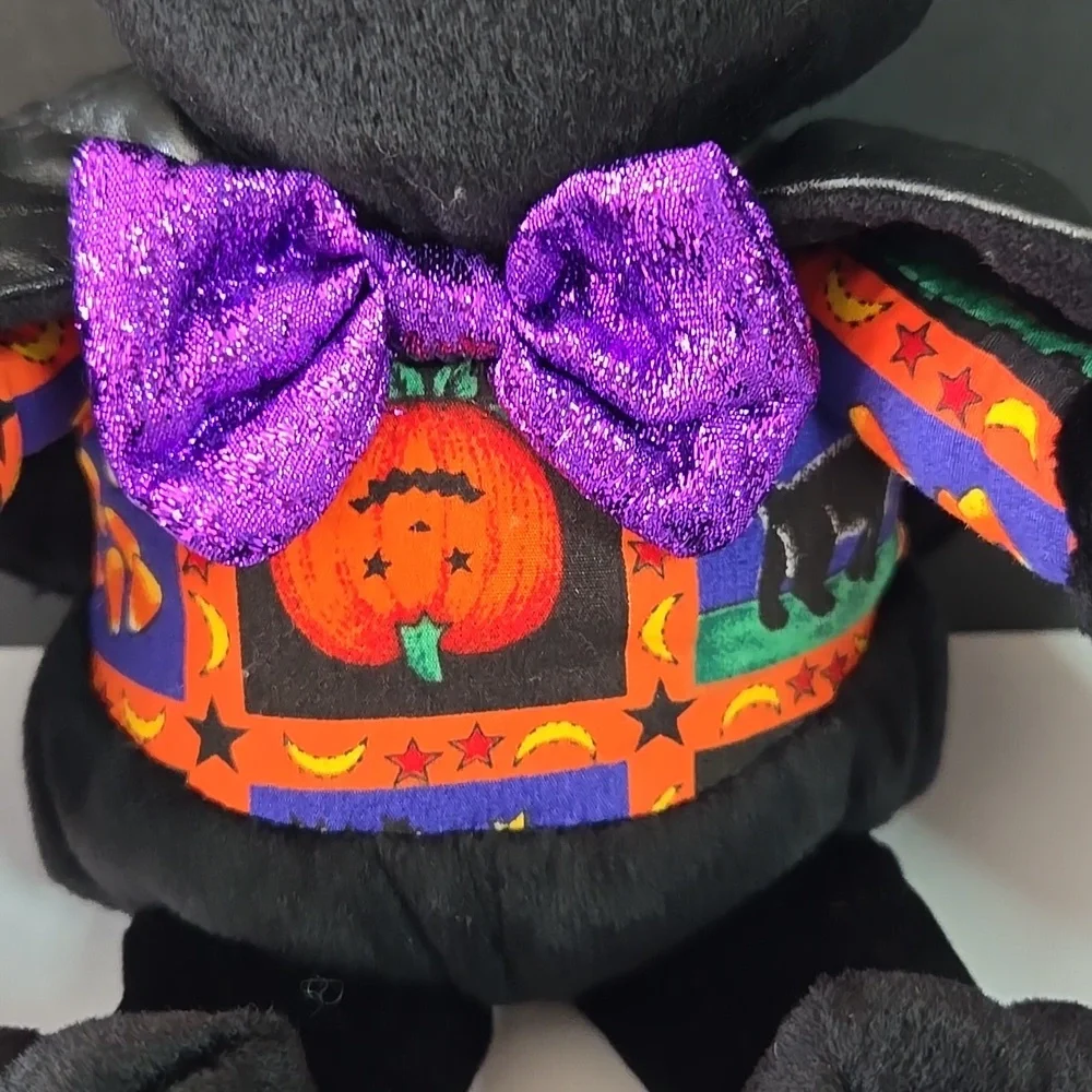 Animated Halloween Decor Vampire Plush Black and Purple